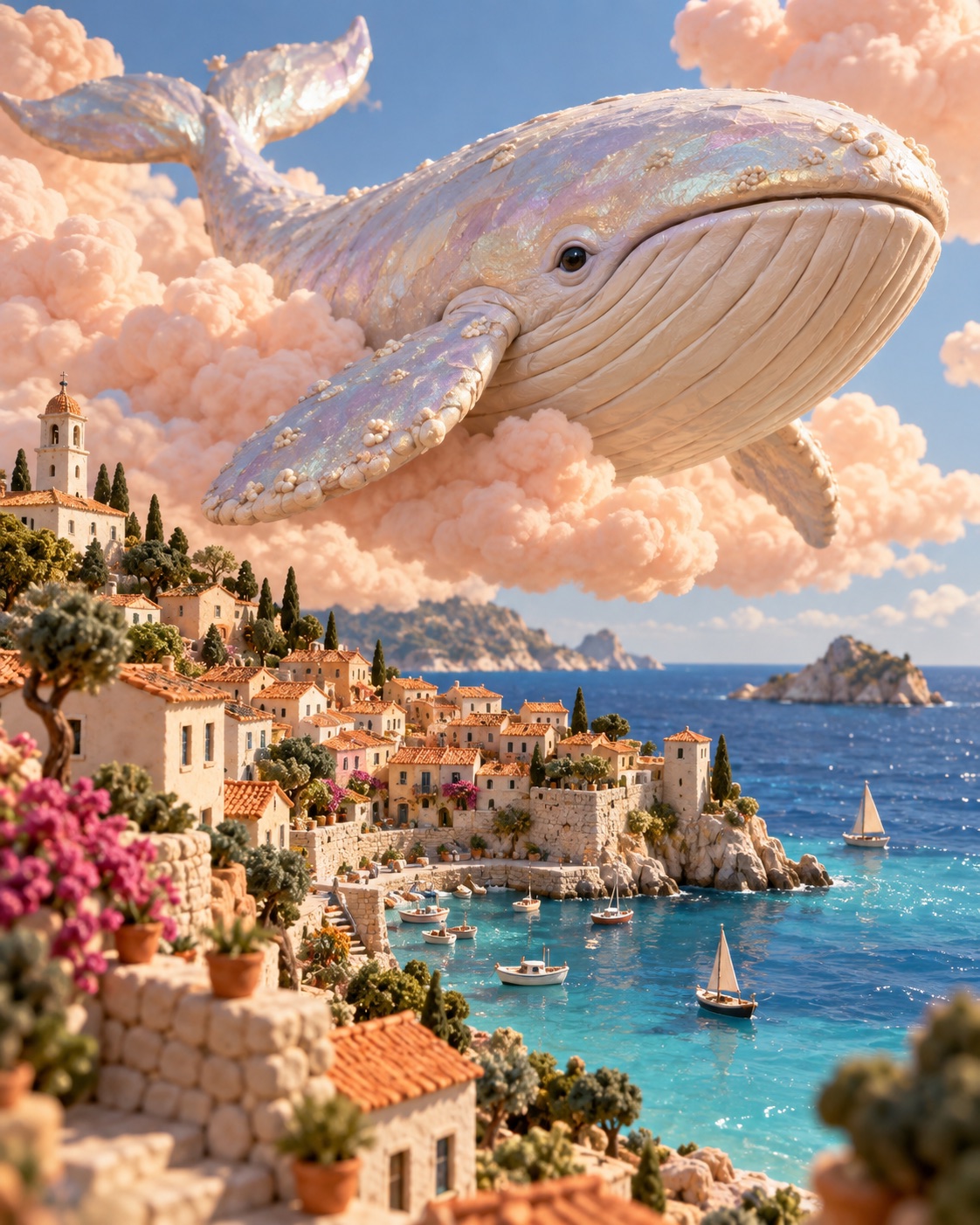 A visitor above the clouds